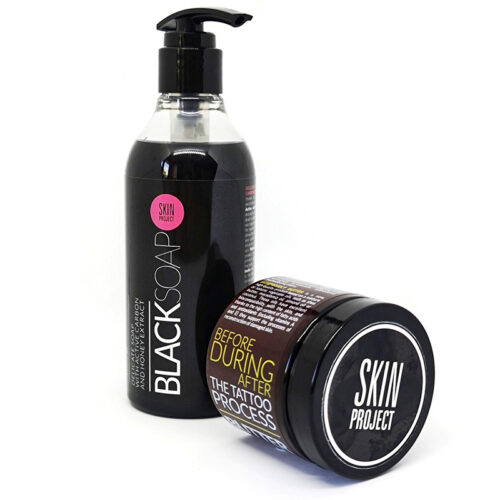 SkinProject Bundle 2.0 – Black Soap + Tattoo process butter